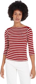 Tommy Hilfiger New Cody Women's Long Sleeve Slim Boat Neck T-Shirt