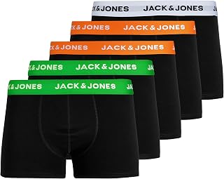 JACK & JONES Male Trunks 5er-Pack Herrenunterwäsche in Größe XS–XXL