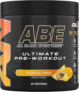 Applied Nutrition ABE Pre Workout Powder Tropical 375g | High-Energy Pre-Workout with Citrulline, Creatine & Beta-Alanine for Physical Performance - (30 Servings)