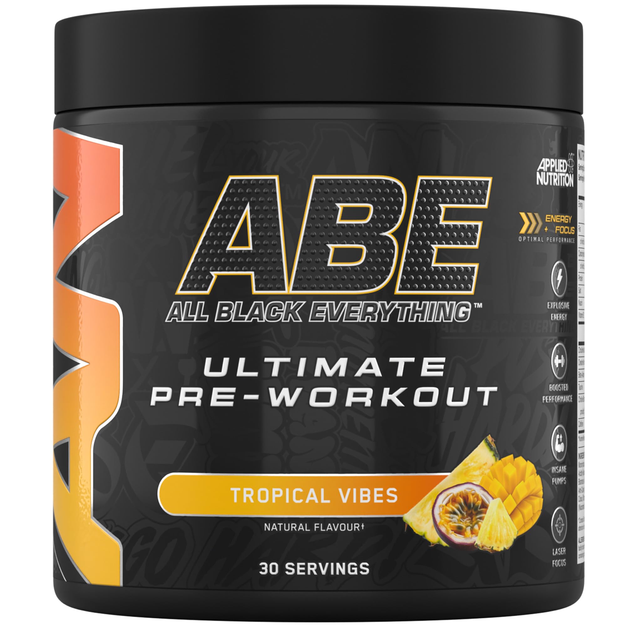 Applied Nutrition ABE Pre Workout Powder Tropical 375g | High-Energy Pre-Workout