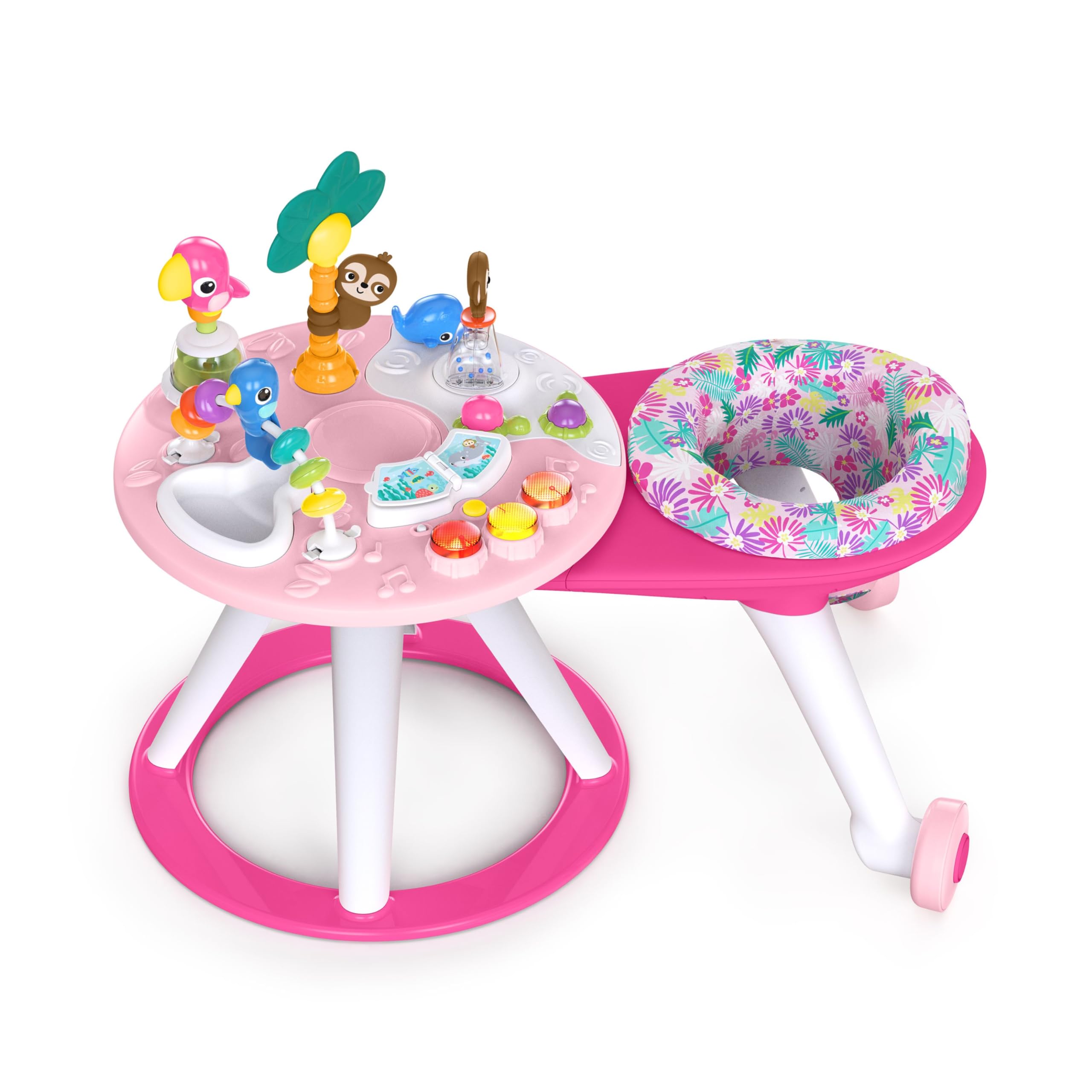 Bright Starts Around We Go 2-in-1 Baby Walker, Discovery Activity Center and Tab