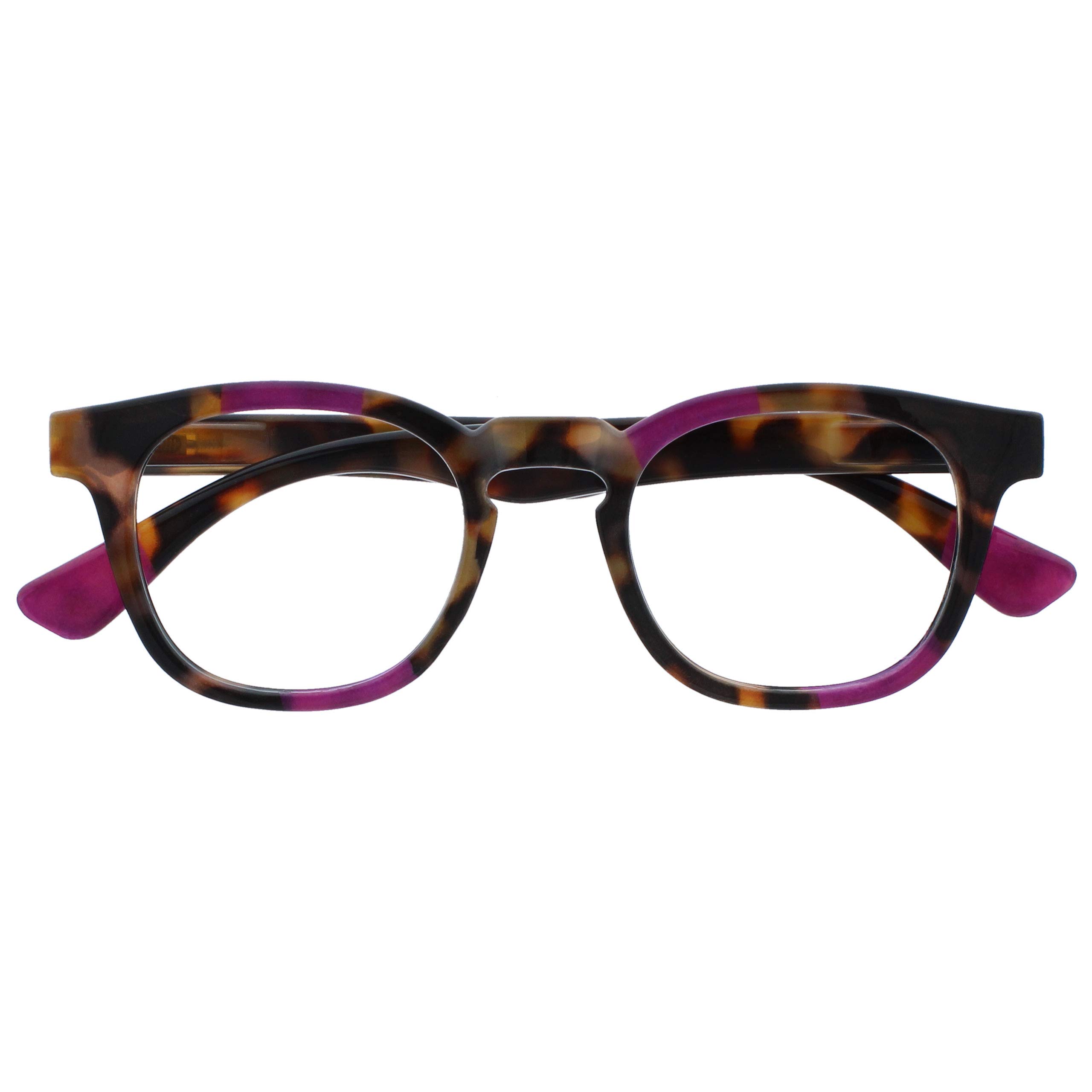OPULIZE AVA Reading glasses for Women Men,Scratch Resistant Round frame with Spr