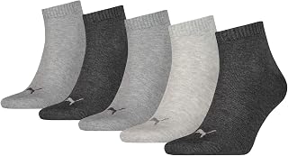 PUMA Quarter Plain 5p Calzini Unisex - Adulto (Pacco da 5)