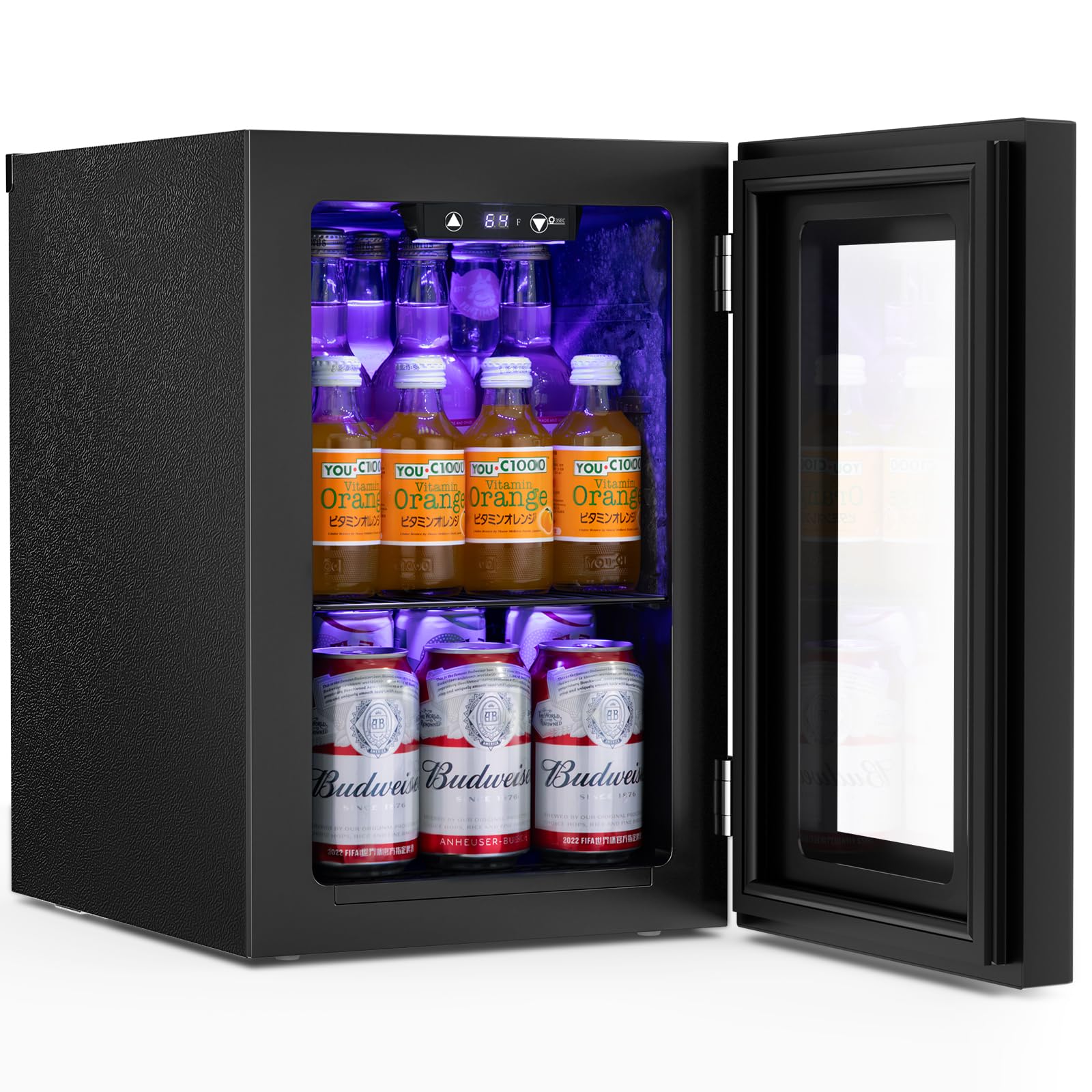 Antarctic Star 18L Beverage Refrigerator Cooler 24Can, Mini Fridge with Quiet Co