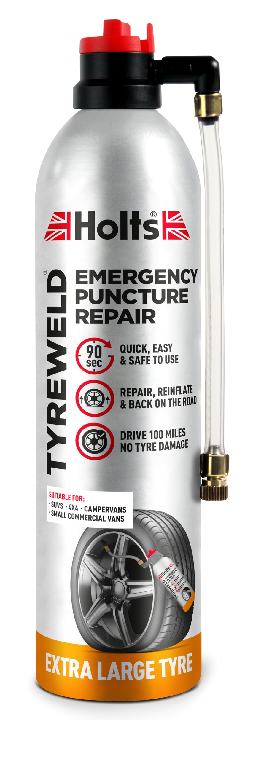 Holts Tyreweld Emergency Puncture Repair Tyre Sealant Kit for SUVs, 4x4s, LCVs &