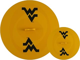 MasterPieces Game Day FanPans Pack - NCAA West Virginia Mountaineers - Team Logo Silicone Any Dish Lid Set, 2 Sizes