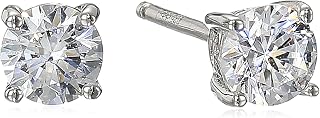 Amazon Collection Yellow Gold Plated Sterling Silver Stud Earrings from the Amazon Collection with Infinite Elements Cubic Zirconia