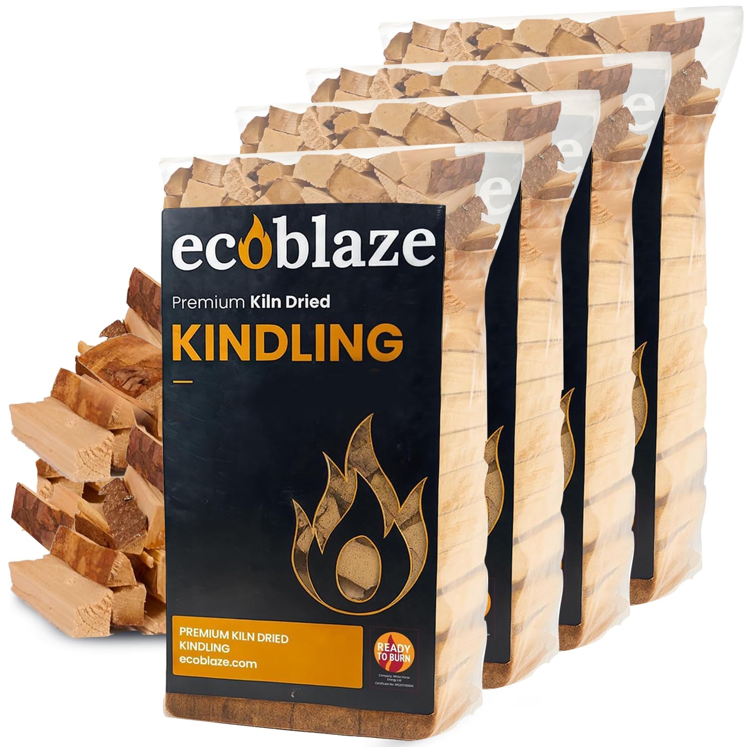 Ecoblaze Kiln Dried Kindling Wood 10kg - Easy to Light, Smokeless Fire Starter f