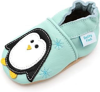 Dotty Fish Unisex Soft Leather Shoes, Unisex Baby First Walker Shoe