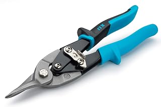 OX Trade Aviation Snips Straight Cut | Cuts sheet metal, tin, lead, wire & carpet — straight cut hardened steel blades for tradespeople & DIY at a trade price
