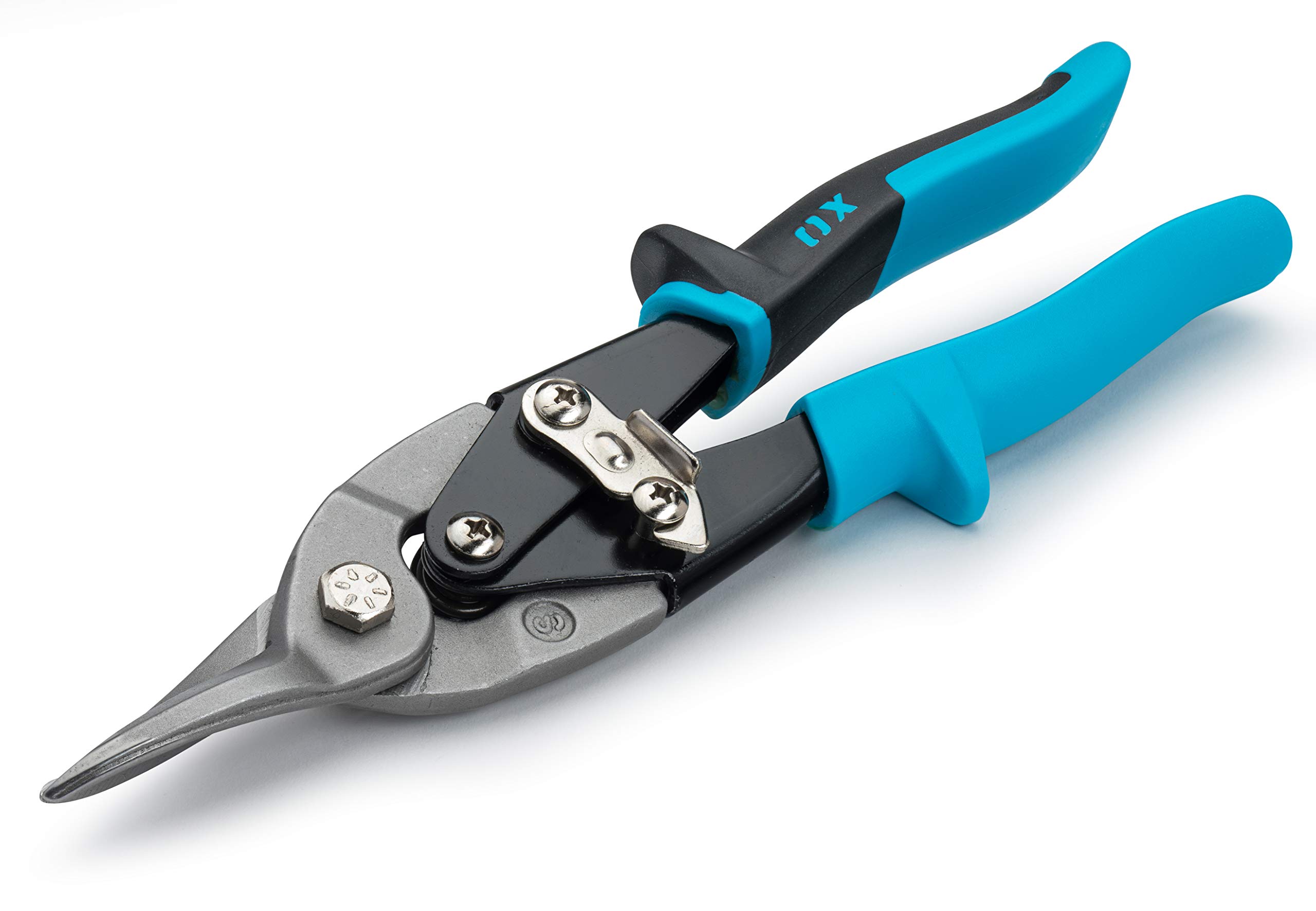 OX Trade Aviation Snips Straight Cut | Cuts sheet metal, tin, lead, wire & carpe