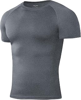 Niksa Men's Compression Shirts, Compression Shirts for Men Short Sleeve Athletic, Quick Dry Workout T Shirts Base Undershirt