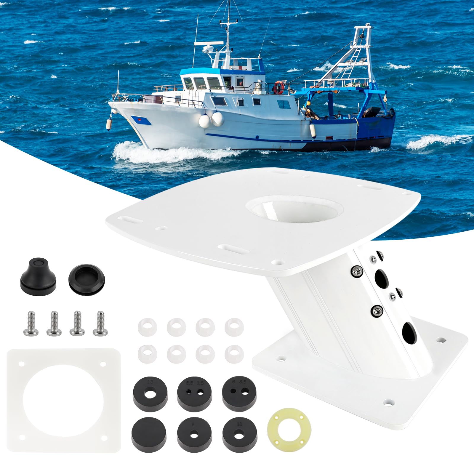 Forward Leaning Radar Mount APT-F-150-01 6" Compatible with Garmin Simrad B&G Ra