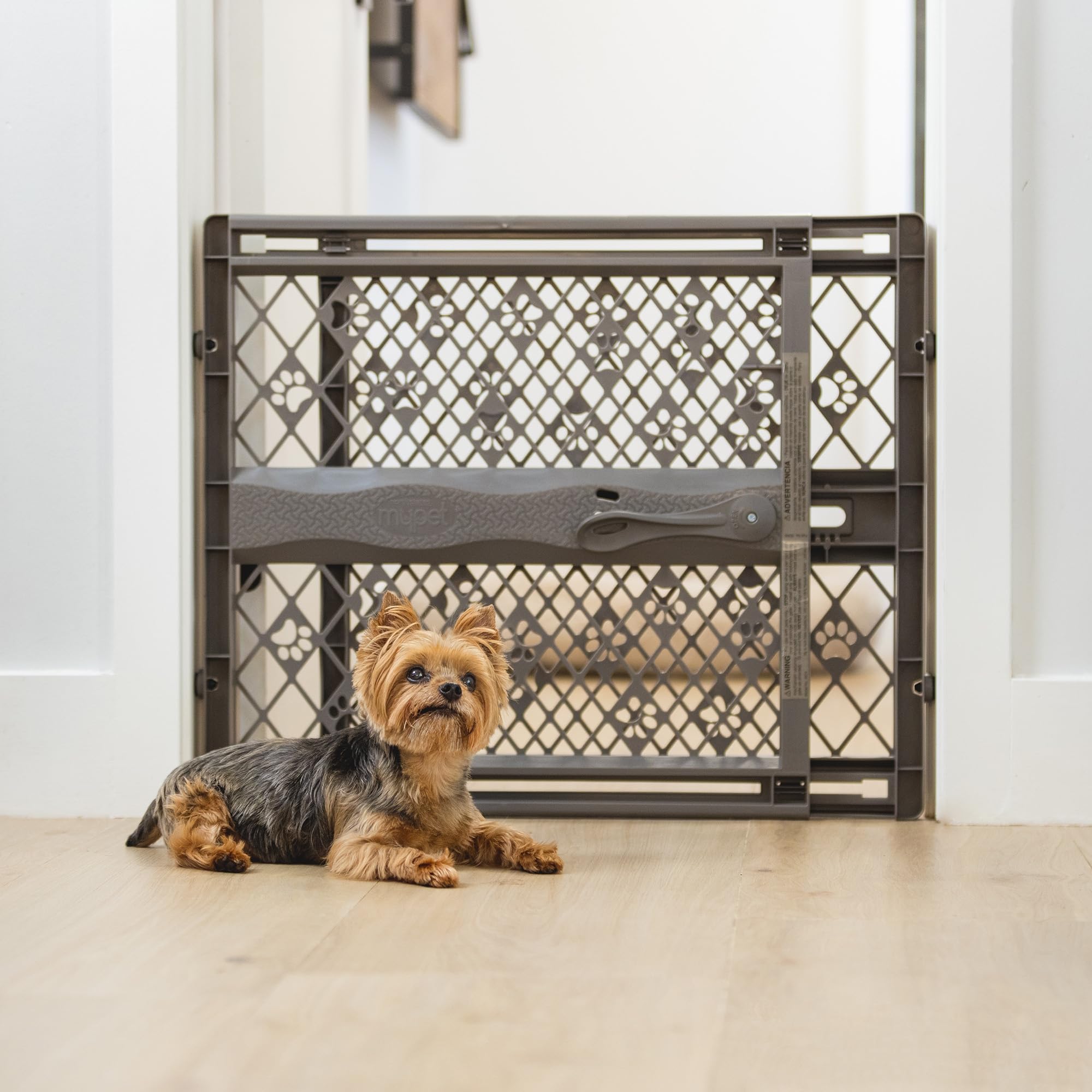 MYPET Paws Portable Pet Gate: 26-40" Wide Expandable, Pressure Mounted No Tools 