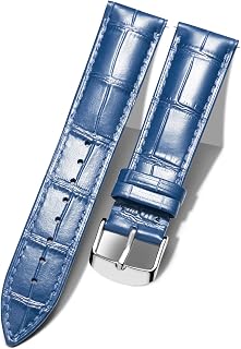 BINLUN Leather Watch Strap 10mm-24mm Crocodile Design Alligator Quick Release Replacement Straps for Smartwatch Men Women