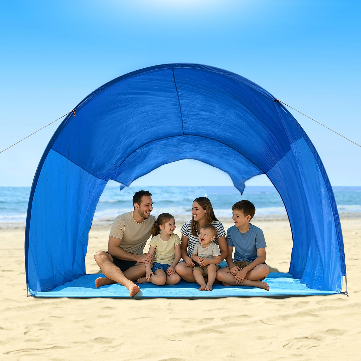 Beach Shade, The Classic Wind-Supported Beach Canopy with UPF 50+ Protection, 7.