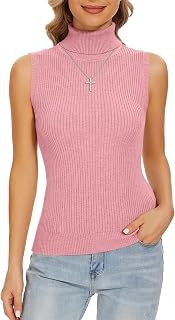 Women Turtleneck Sweater Long Sleeve Ribbed Pullover Sweater Slim Fit Casual Fashion