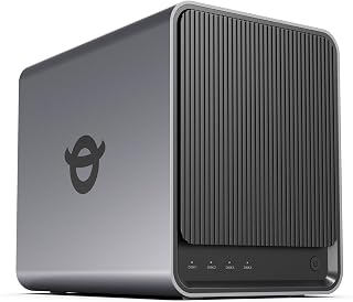 Yxk Zero1 Pro 4-Bay NAS for Private Cloud & Home Media Server (Diskless) | Beginner-Friendly App Setup, Docker & Third-Party OS for Enthusiasts, Intel N100 & 8GB RAM, 2*M.2 SSD Slots, AI Photo Album