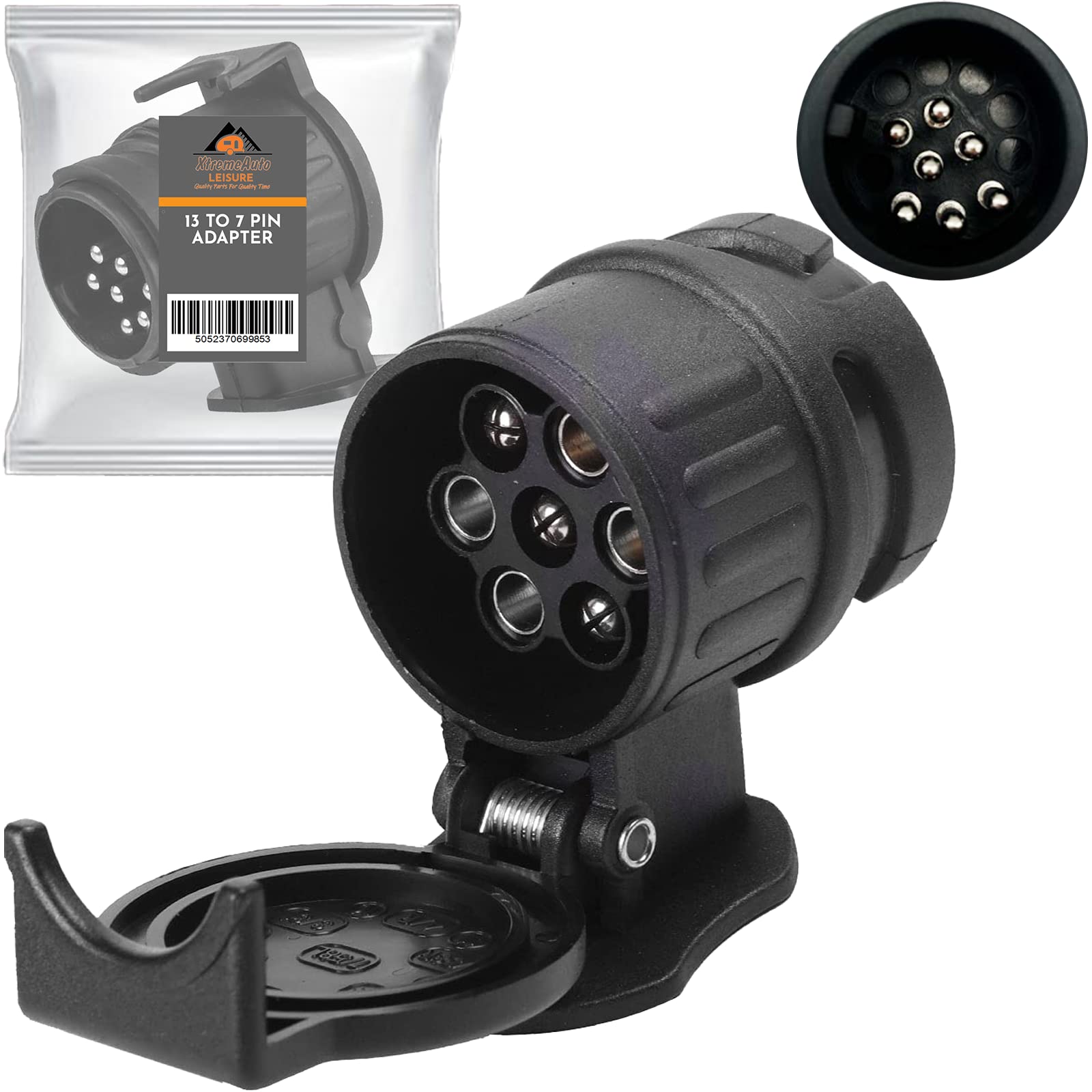 Xtremeauto 13 Pin To 7 Pin Towing Adaptor - 13 Pin Trailer Plug Socket Adapter, 