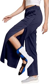 Deyeek Women's Tear Away Pants Side Snap Post Surgery Sweatpants