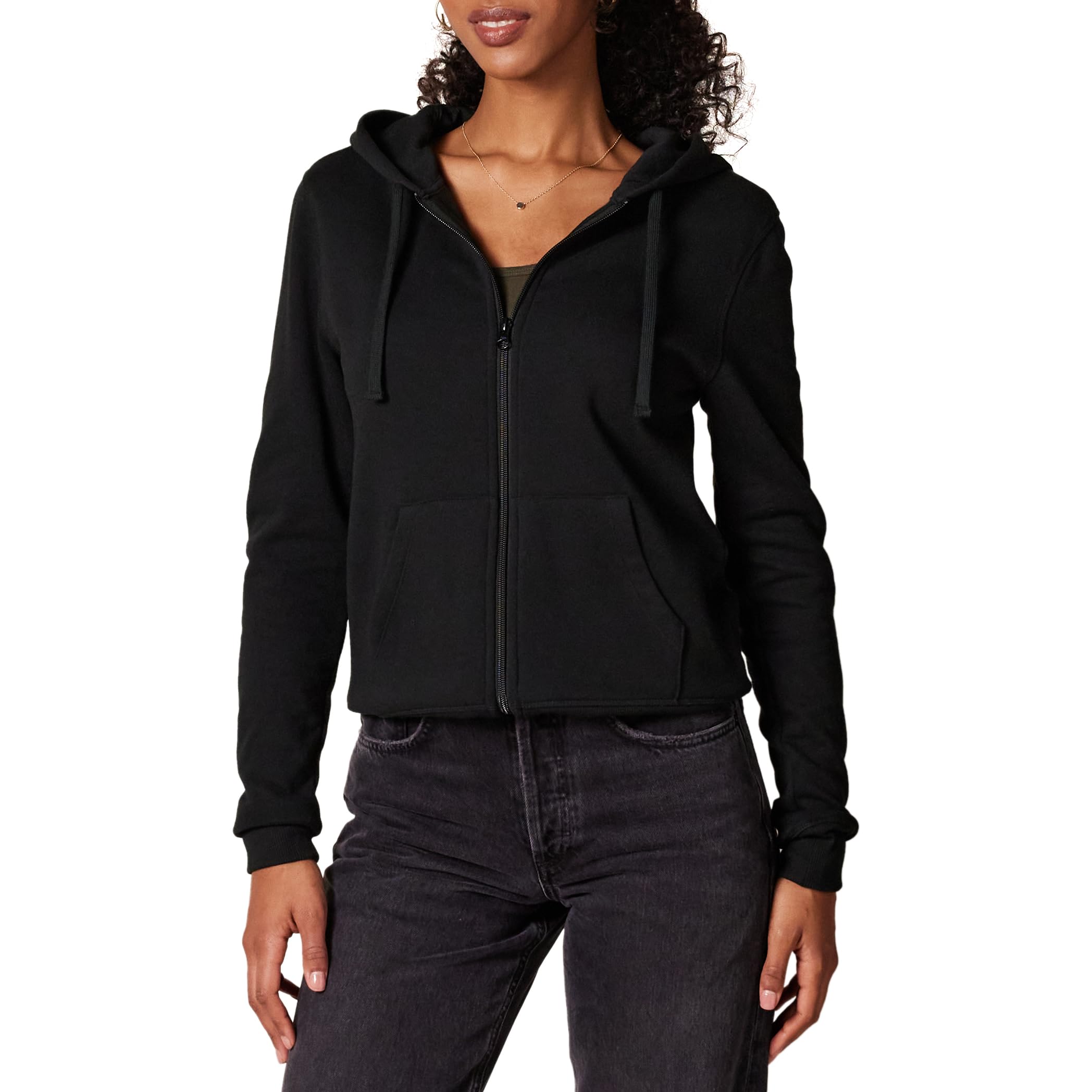 Amazon Essentials Women's Midweight Fleece Full-Zip Hoodie with Drawstring (Avai