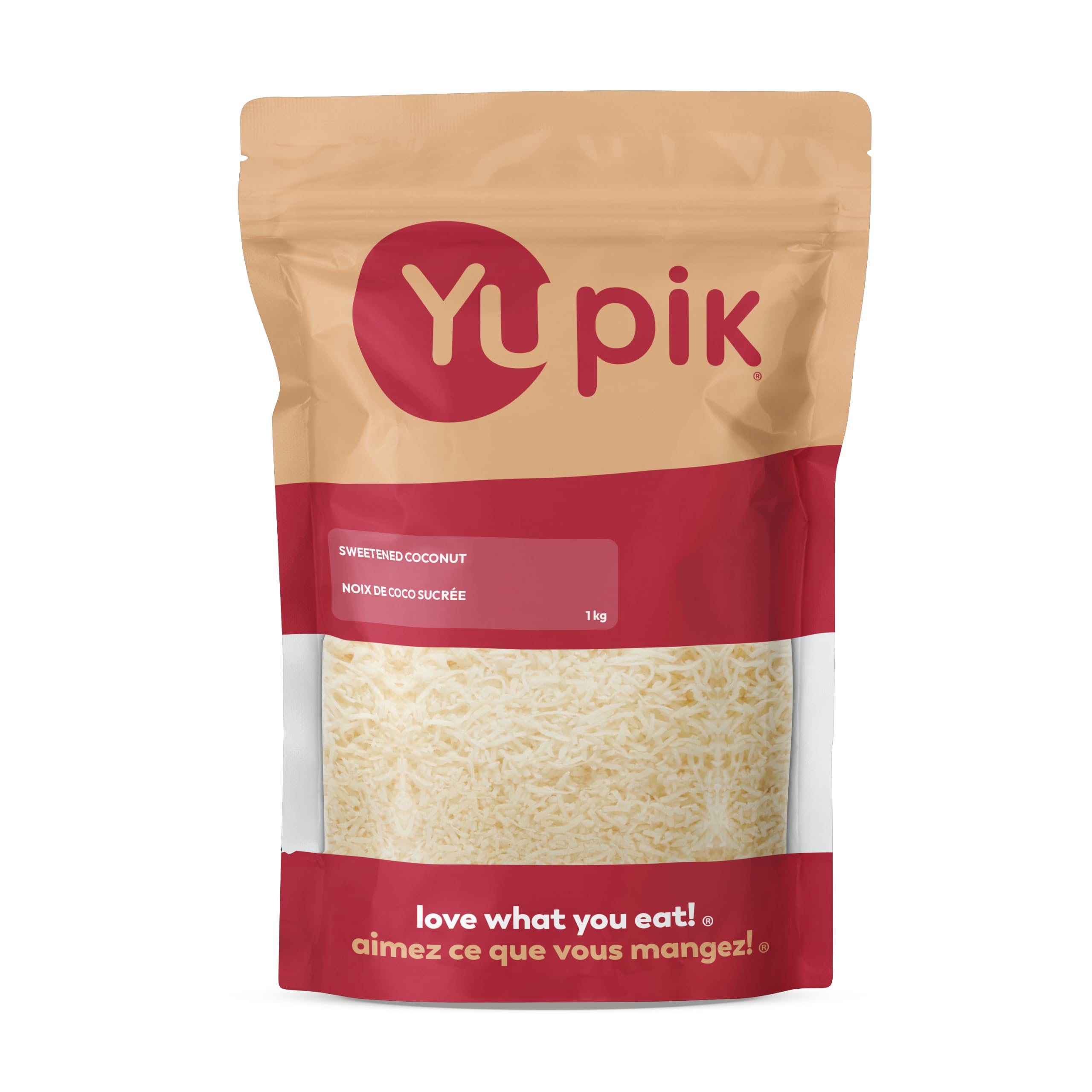 Yupik Sweetened Coconut, Shredded, 1 kg, Gluten-Free, Kosher, Vegan, Coarse Coco