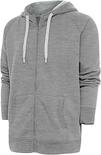 Antigua Men’s Victory Full Zip Hood Fleece, Heavyweight Brushed Back Cotton-Poly Sweatshirt, Modern Layering Essential Hood