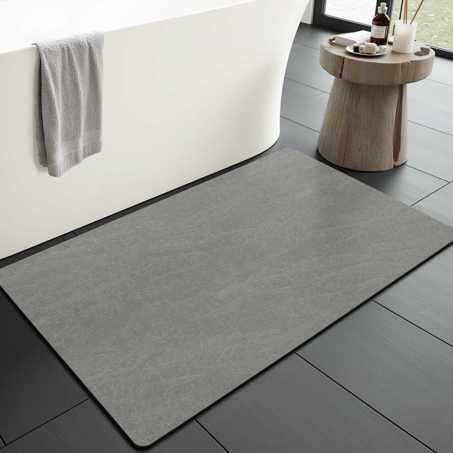 MontVoo Bath Mat Rug for Bathroom-Bathroom Mat Bathroom Rug Non Slip Absorbent Q