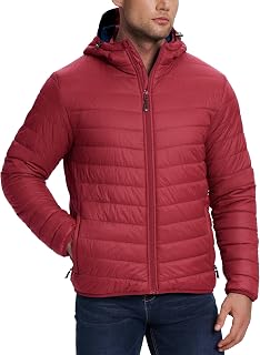 33,000ft Men's Packable Hooded Puffer Jacket Lightweight Warm Winter Coat