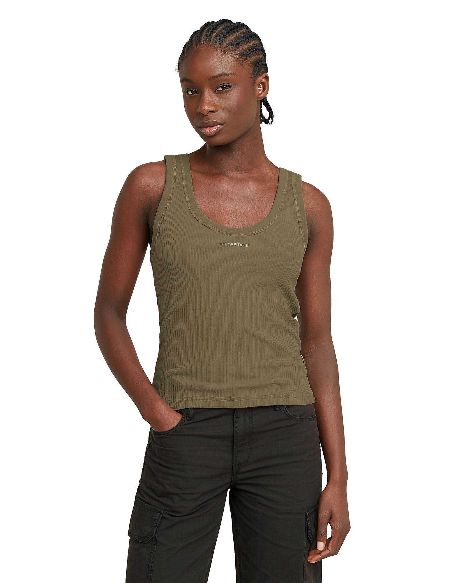 G-Star Slim Rib Tank Top T-Shirt Donna