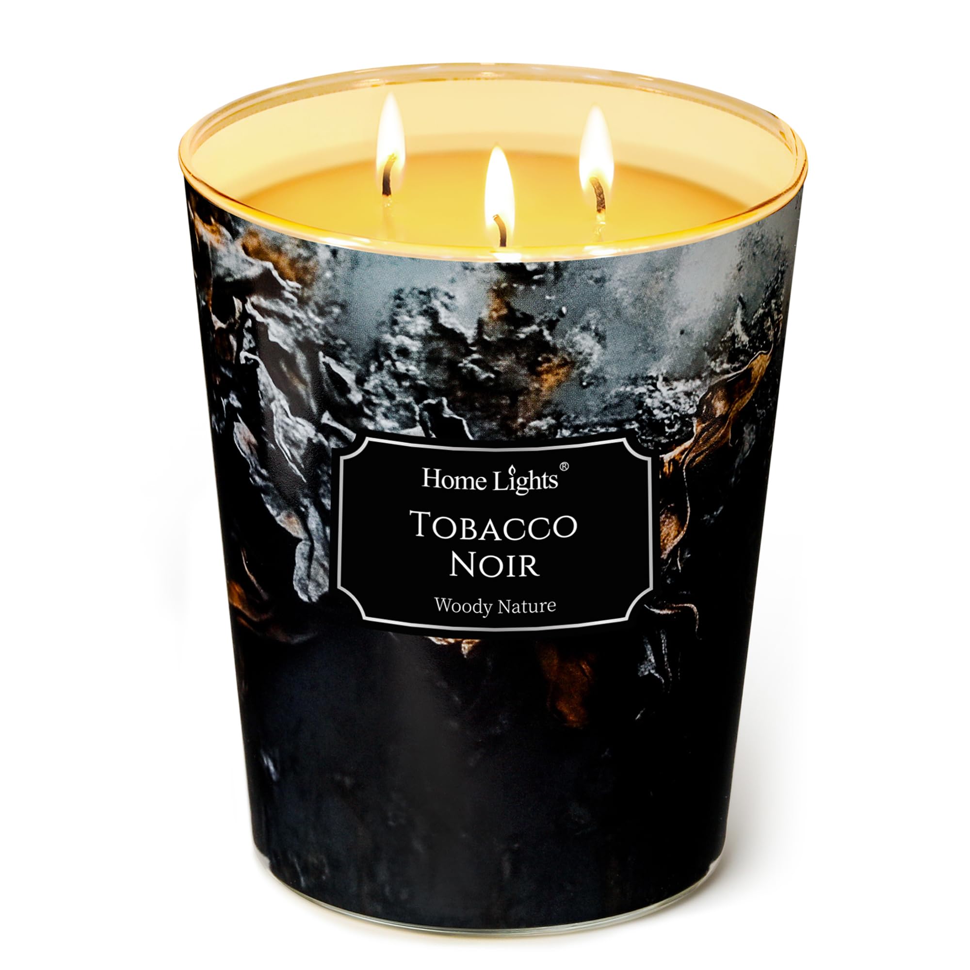 HomeLights Scented Candles | Large Jar 34oz Natural Soy Candle | 130 Hours Long 