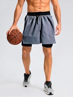 Sport-Shorts für Herren, atmungsaktiv, leicht, ideal für Sport und Freizeit, vielseitiges Design, Dunkelgrau