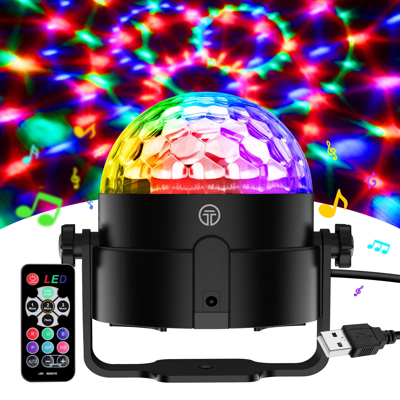 Disco Lights, 360°Rotation Sound Activated, Disco Ball Lights, Party Lights | 4M