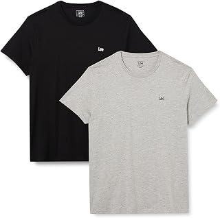 Lee - Men's T-Shirt - Slim Fit - Twin Pack Crew - White