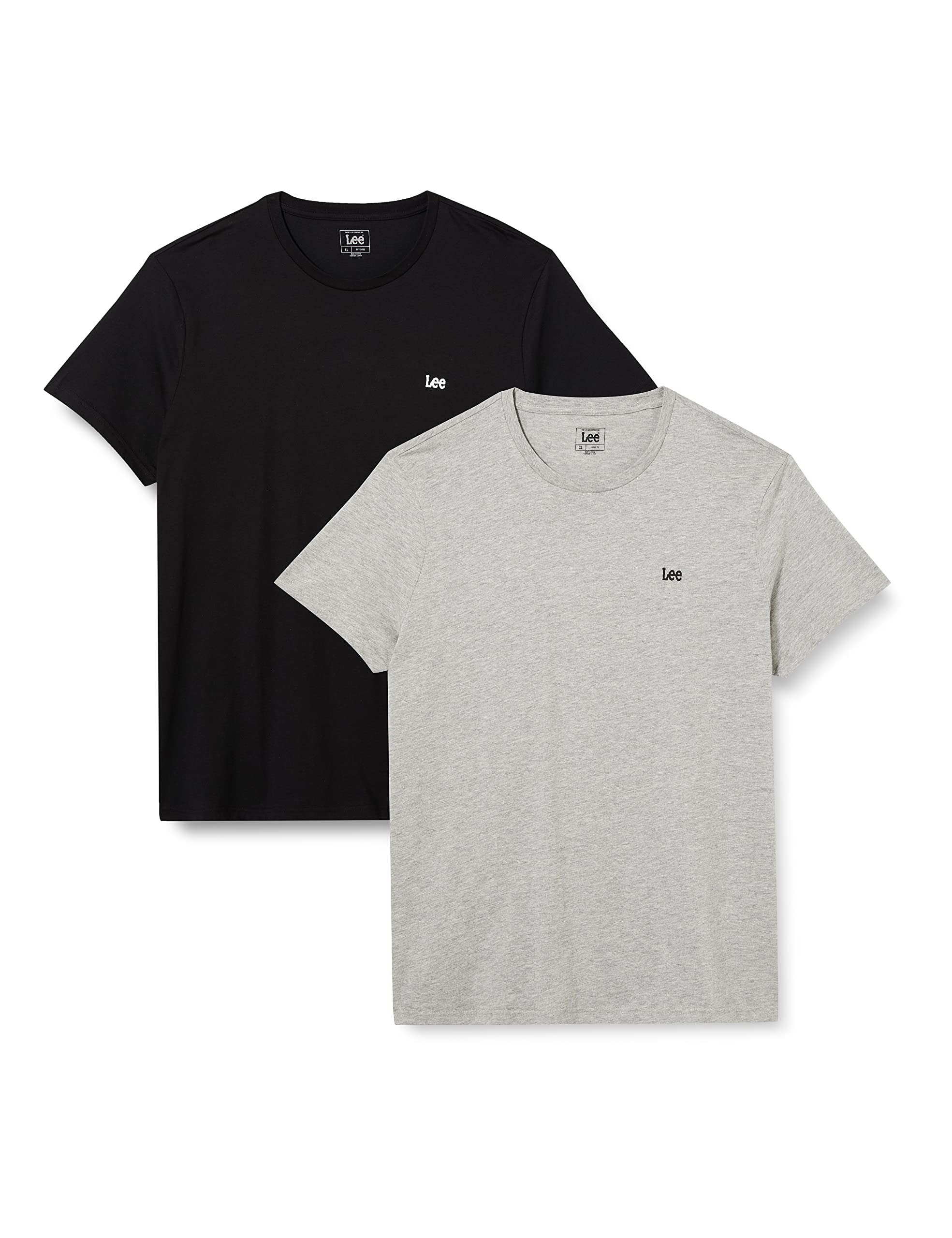 Lee - Men's T-Shirt - Slim Fit - Twin Pack Crew - White