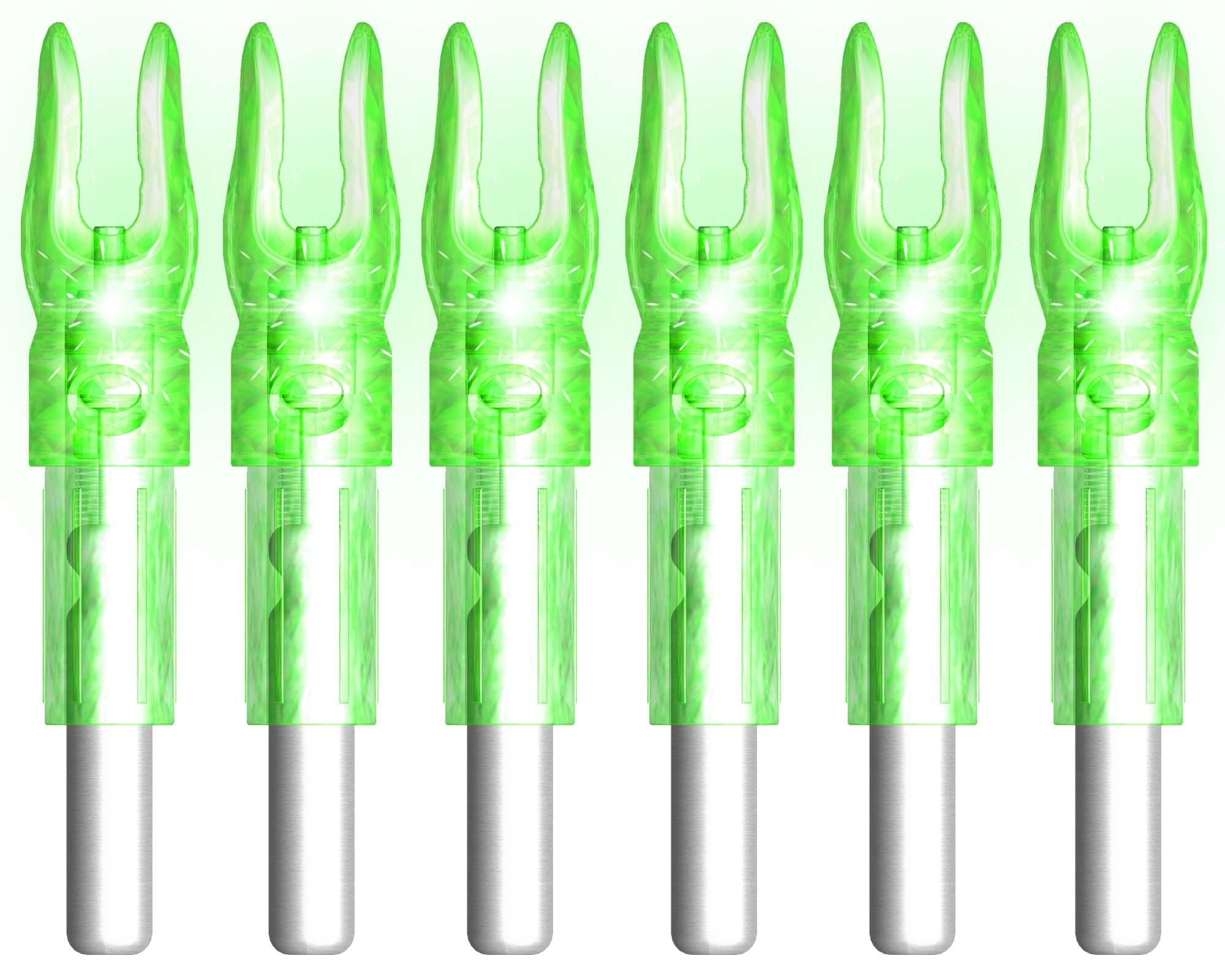 XHYCKJ 6PCS G X H S GT Led Lighted Nocks for Arrows with .165 .204 .233 .244 .24