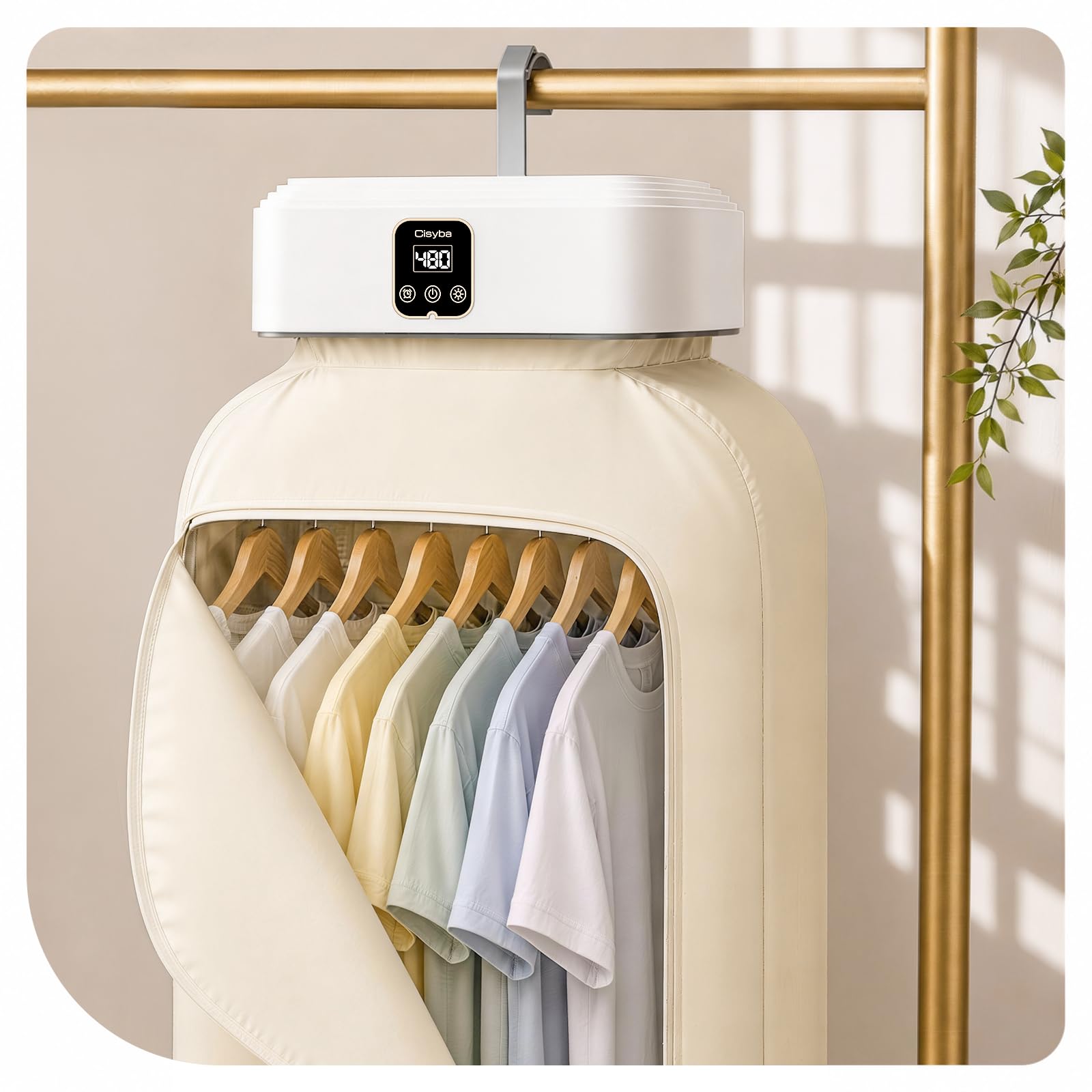 Portable Clothes Dryer, 600W Foldable Mini Dryer with 8 Timer Settings | Portabl