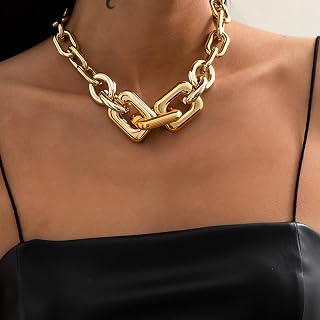 Chunky Gold Necklace for Women Gold Toggle Chain Necklace Statement Link Jewelry