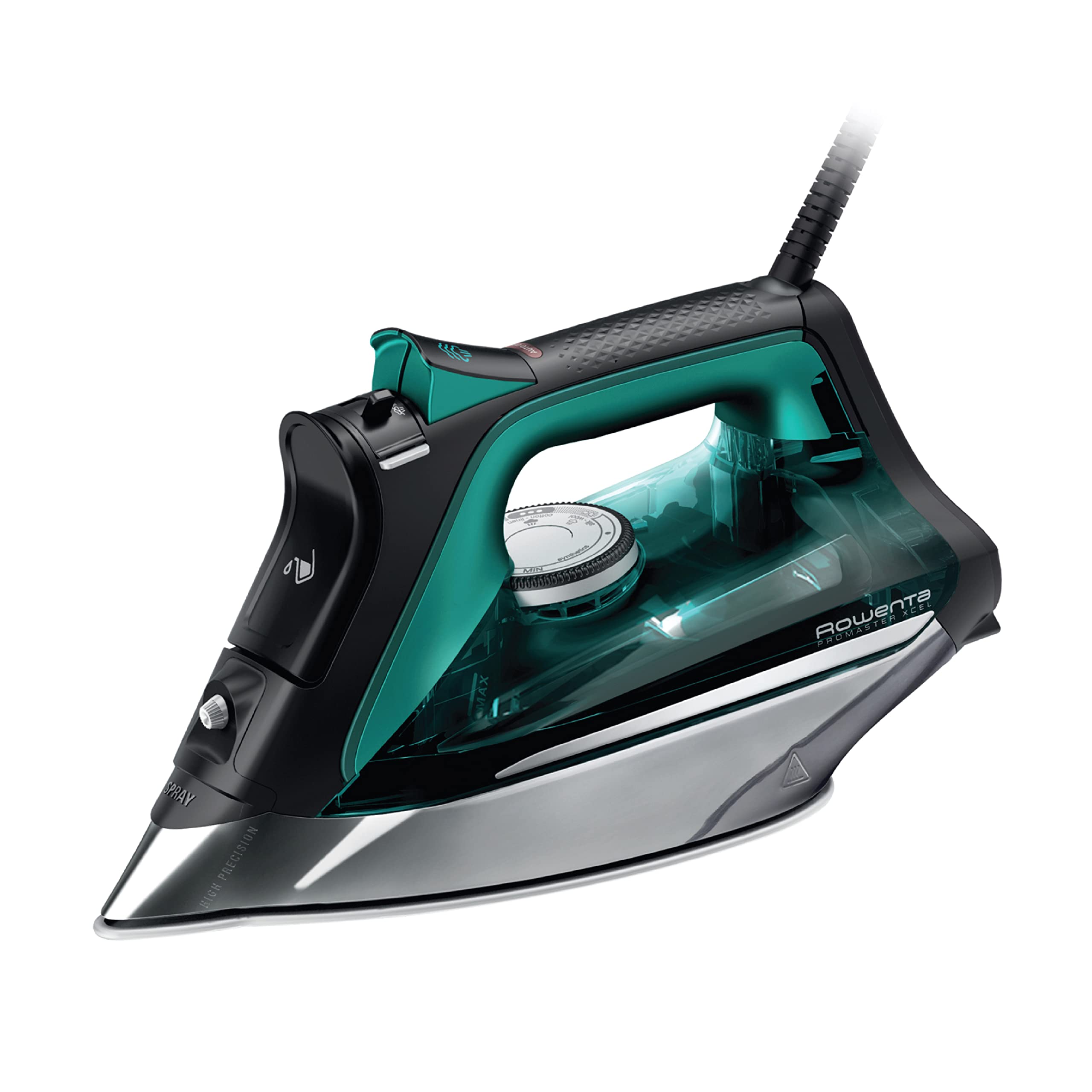 Rowenta Pro Master Stainless Steel Soleplate Steam Iron for Clothes, Anti-Drip P