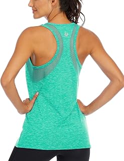 ICTIVE Workout Tank Tops for Women Loose Fit Yoga Mesh Racerback Open Back Muscle Shirts