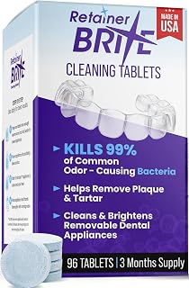 Retainer Brite Tablets for Cleaner Retainers and Dental Appliances - 96 Count