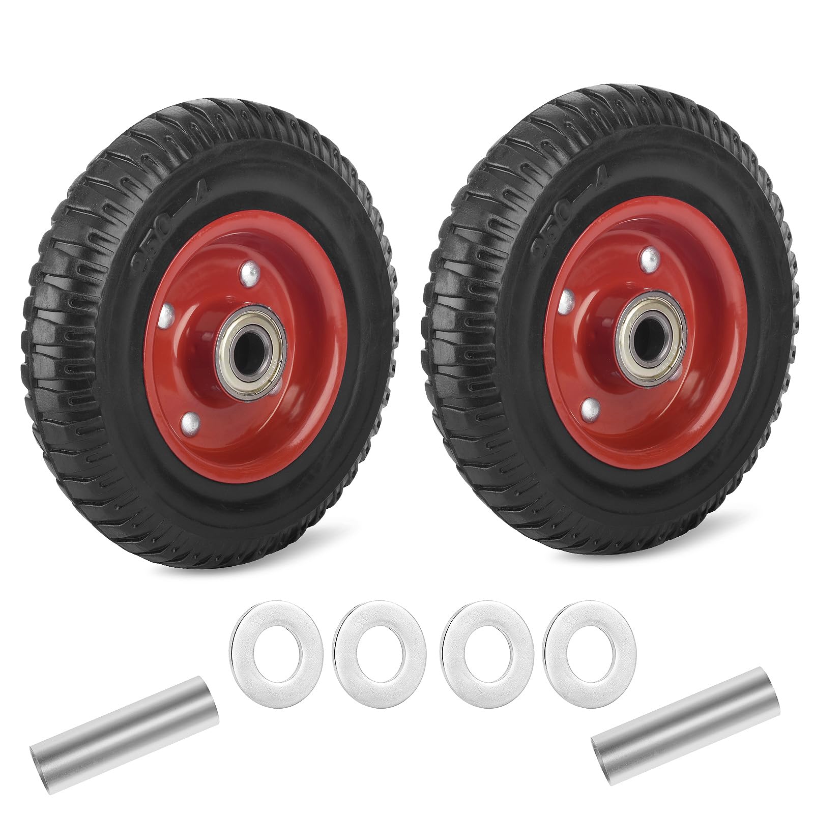 8 Inch Caster Wheels, Industry & Farms All-Terrain Heavy Duty Rubber Caster Whee