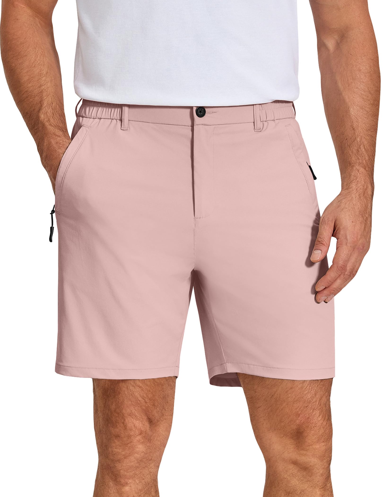COOFANDY Men's Stretch Golf Shorts 7" Lightweight Casual Hiking Shorts Summer At