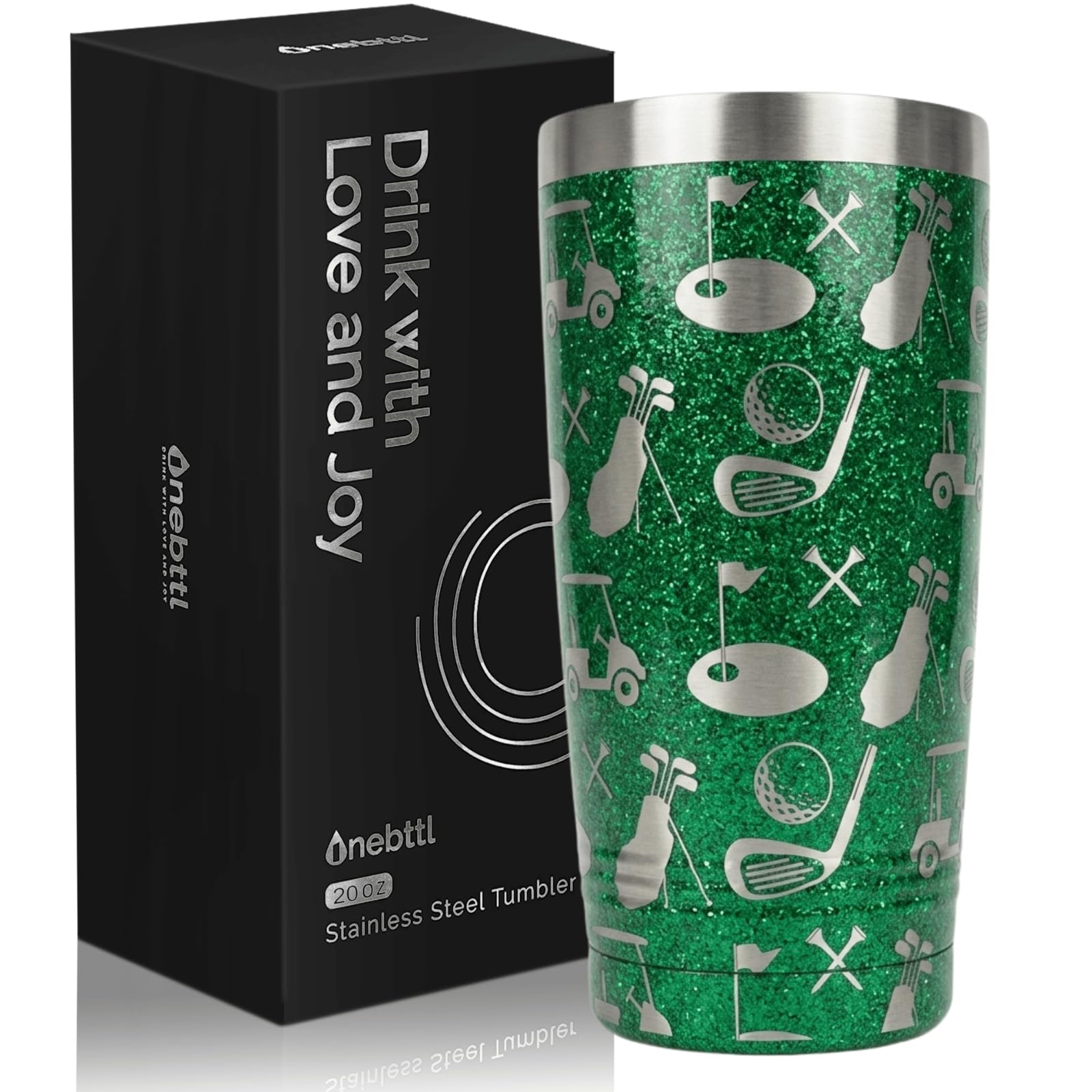 Onebttl Golf Gifts for Men Women, Unique 20oz Tumbler for Golf Lovers, Gift Pack