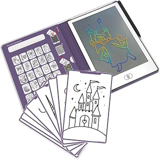 KIDYWOLF - KIDYDRAW Mini Il Éétait a fois - Drawing Tablet 30 Layers | 8.2" LCD Display, 30 Reusable Decal Designs, Light Magic Slate, Erase Button, Ages 4 and Above