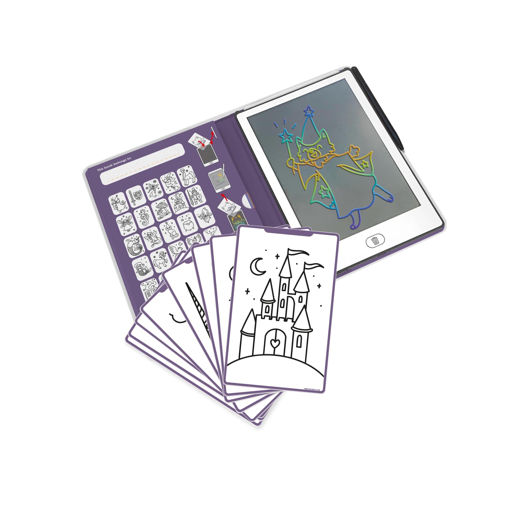KIDYWOLF - KIDYDRAW Mini Il Éétait a fois - Drawing Tablet 30 Layers | 8.2" LCD 