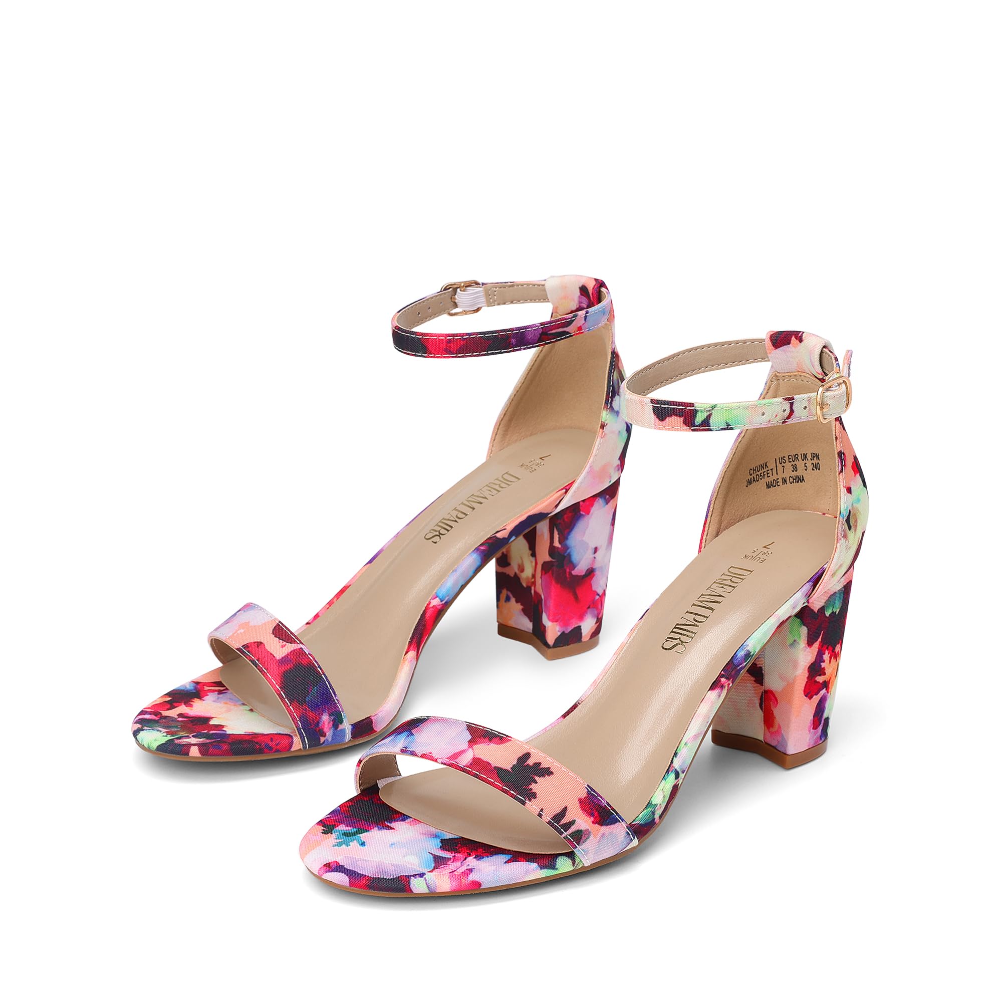 DREAM PAIRS Women's Chunky Block Heel Sandals