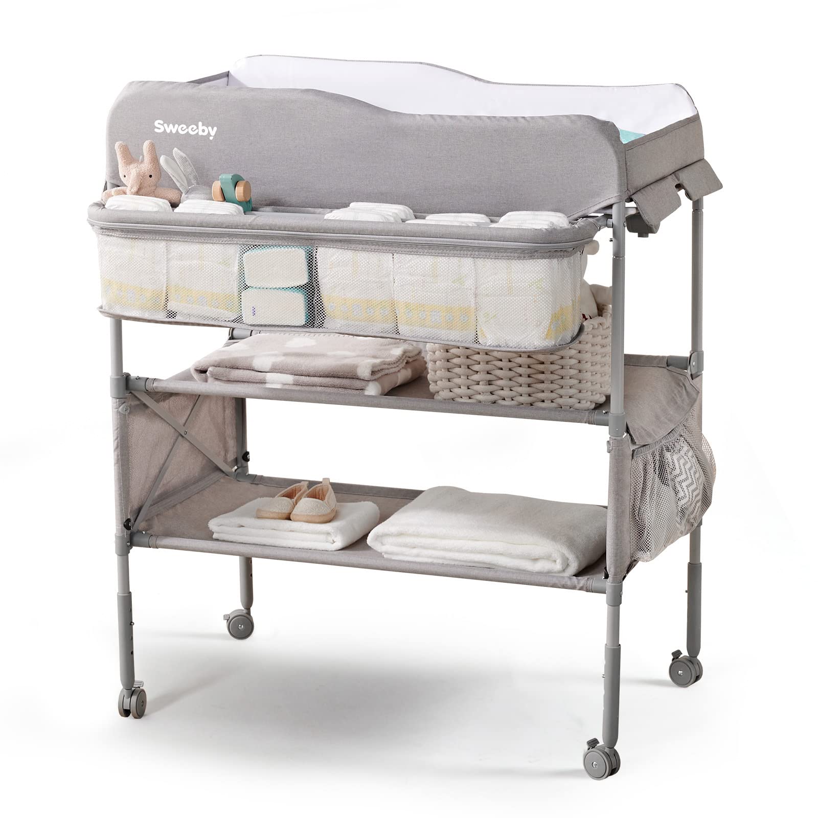 Sweeby Portable Baby Changing Table, Foldable Diaper Changing Station with Water