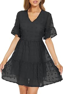 FANCYINN Abiti Estivi Donna Abito Corto Bianco da Cocktail per Sera