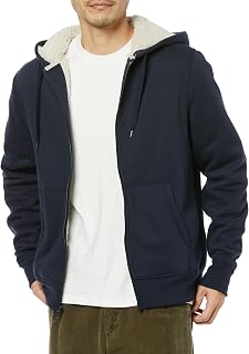 Amazon Essentials Men's Zip-Up Hoodie, Sherpa Lined, Fleece